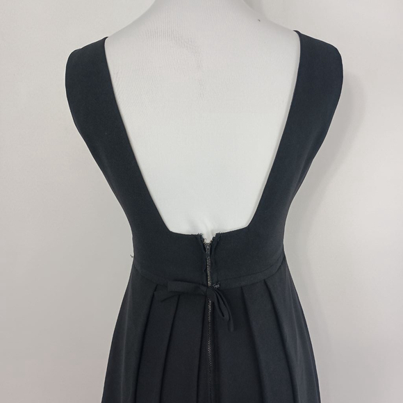 Vintage 50s Stanton JR Petite Women's Black Mini Dress Union Made size 7 Formal - Picture 7 of 13